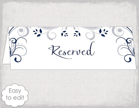 Detail Free Printable Reserved Table Signs Template Word Nomer 20