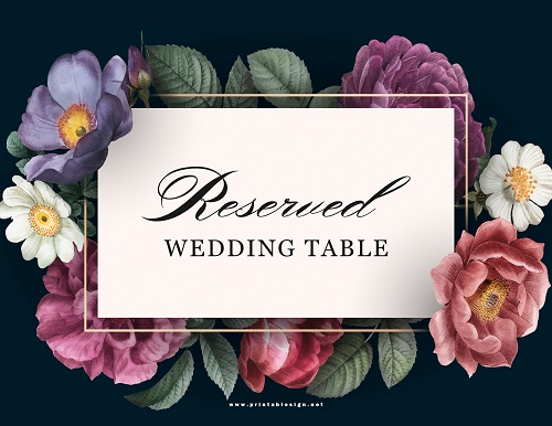 Detail Free Printable Reserved Table Signs Template Word Nomer 22