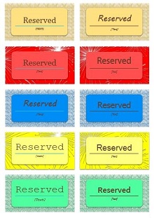 Detail Free Printable Reserved Table Signs Template Word Nomer 23