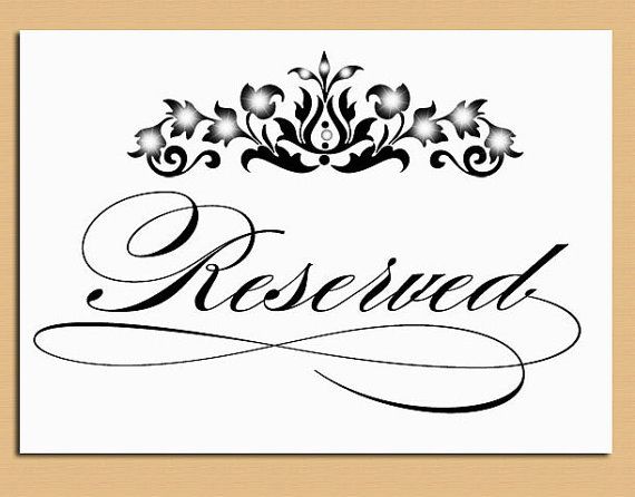 Detail Free Printable Reserved Table Signs Template Word Nomer 5