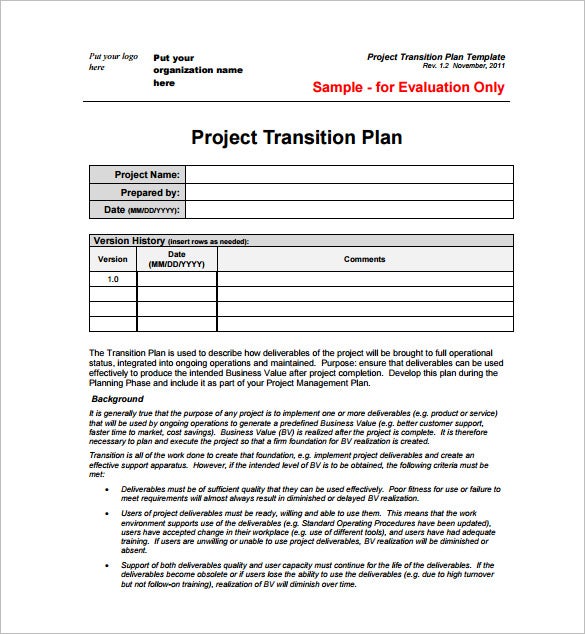 Detail Free Project Plan Template Nomer 50