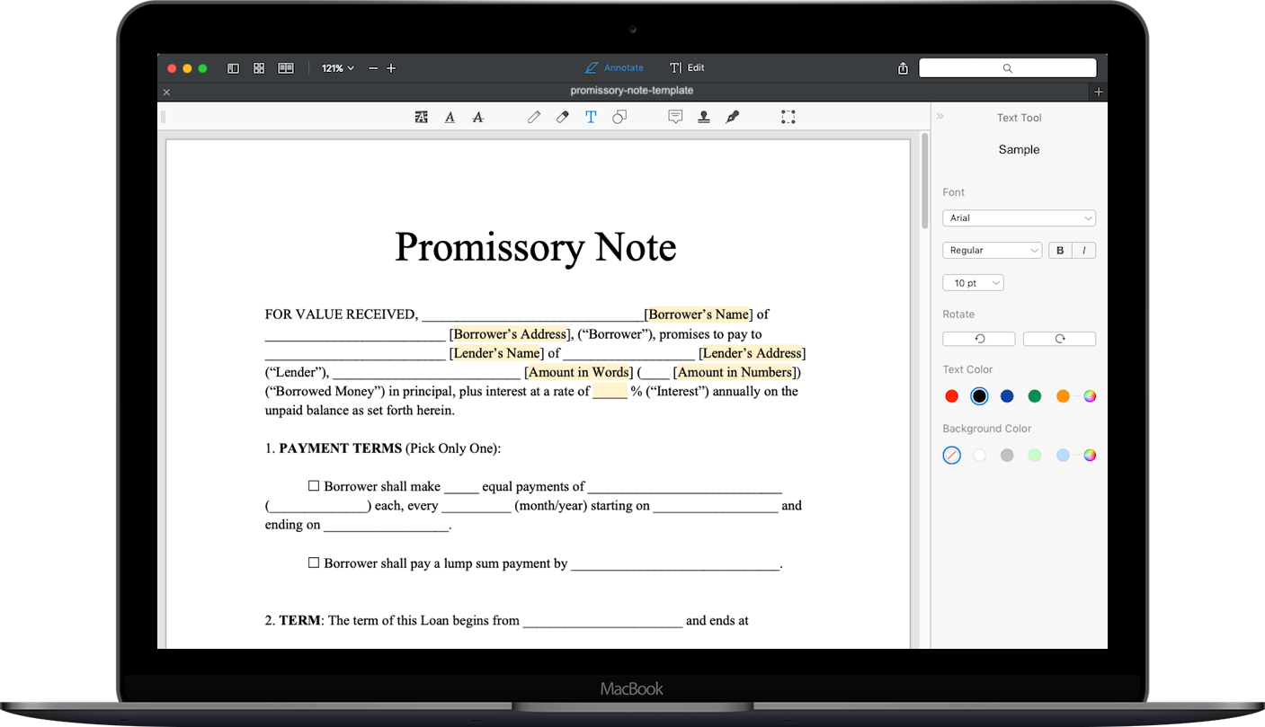 Detail Free Promissory Note Template Nomer 5