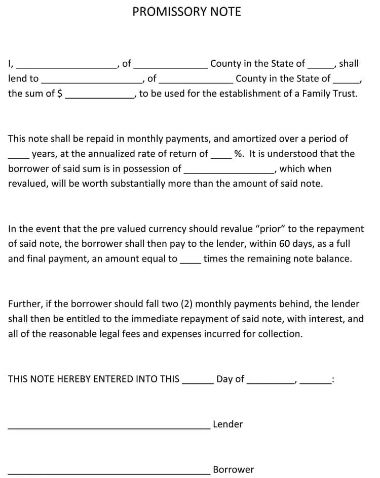 Detail Free Promissory Note Template Nomer 52