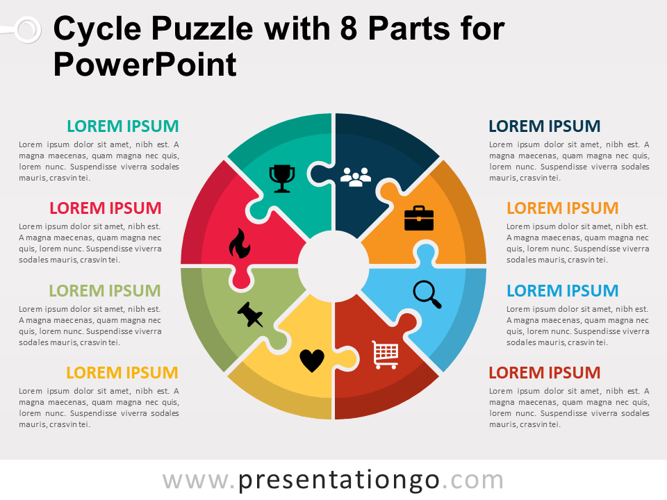 Detail Free Puzzle Powerpoint Template Nomer 15