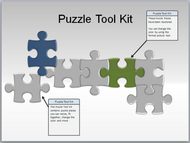 Detail Free Puzzle Powerpoint Template Nomer 18