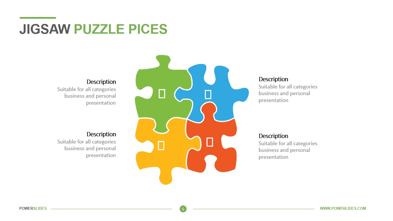 Detail Free Puzzle Powerpoint Template Nomer 40