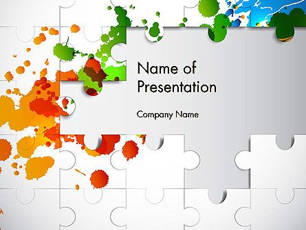 Detail Free Puzzle Powerpoint Template Nomer 42