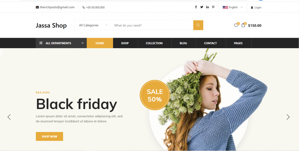 Detail Free React Ecommerce Template Nomer 14