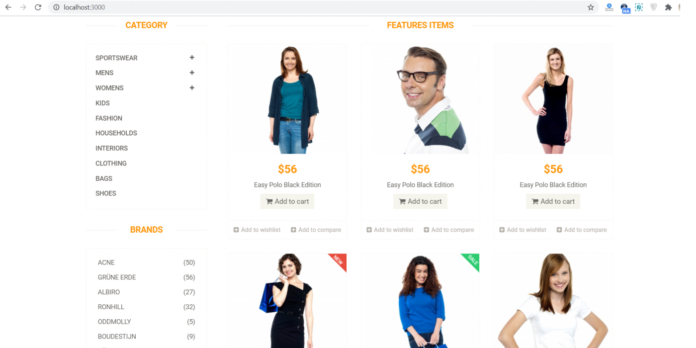 Detail Free React Ecommerce Template Nomer 4