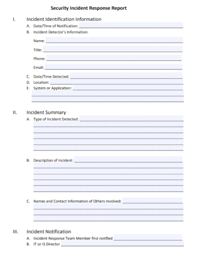 Detail Free Security Incident Report Template Nomer 11