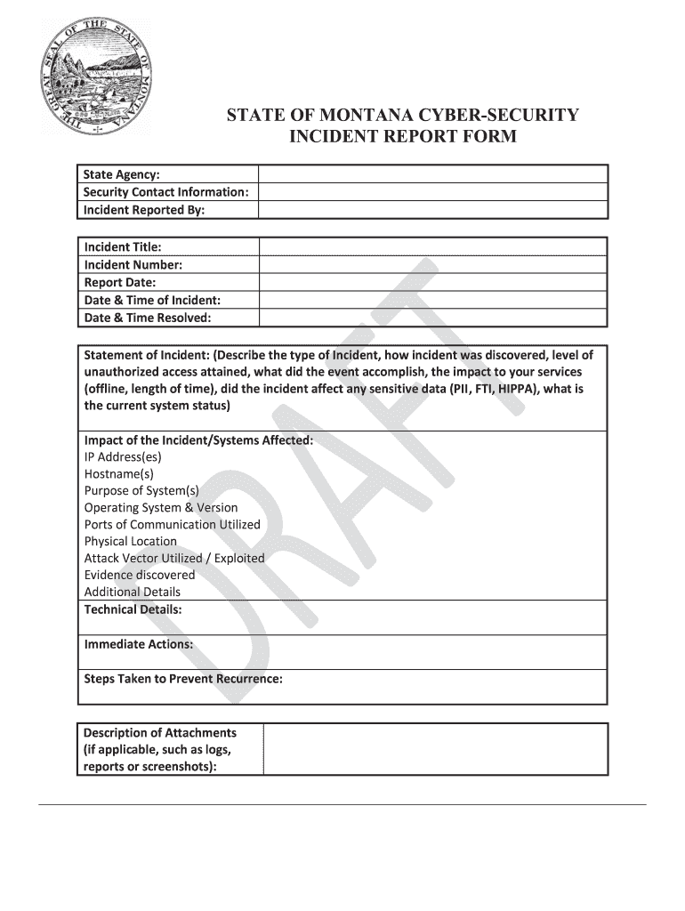 Detail Free Security Incident Report Template Nomer 53