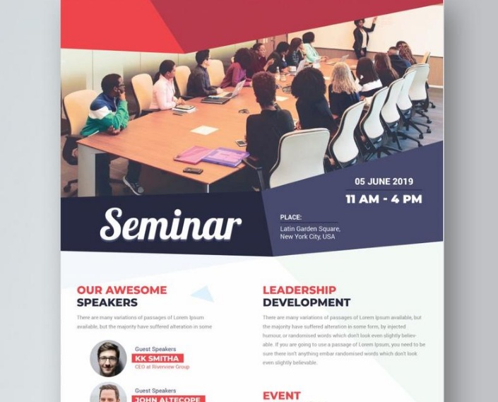 Detail Free Seminar Flyer Template Nomer 56