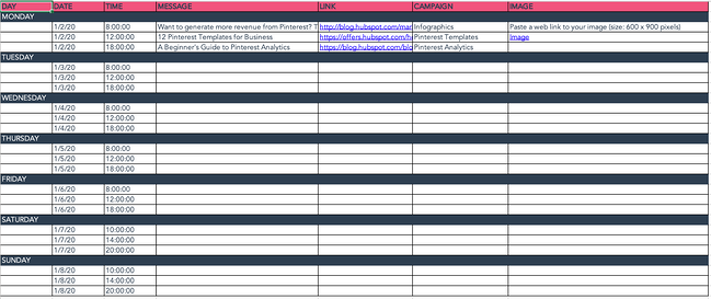 Detail Free Social Media Calendar Template 2019 Excel Nomer 18