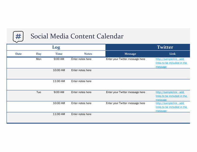 Detail Free Social Media Calendar Template 2019 Excel Nomer 4
