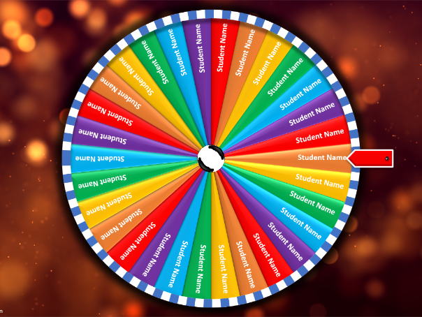 Detail Free Spinning Wheel Powerpoint Template Nomer 23