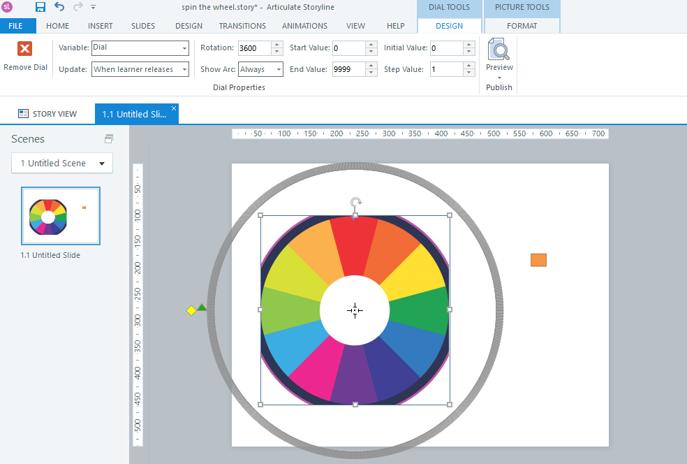 Detail Free Spinning Wheel Powerpoint Template Nomer 40