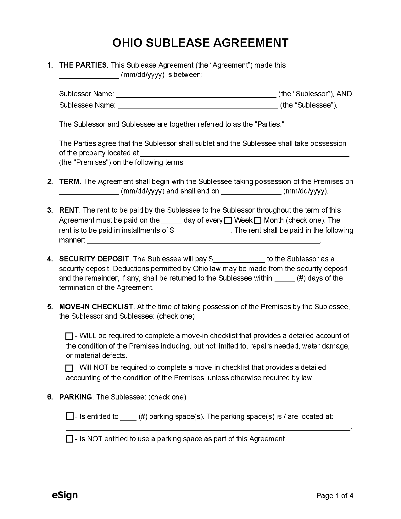 Detail Free Sublease Agreement Template Nomer 13