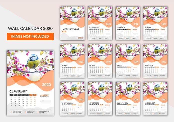 Detail Free Template Calendar 2020 Nomer 22