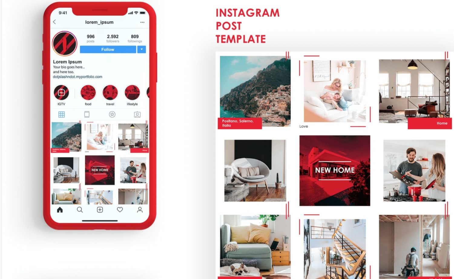 Detail Free Template Instagram Feed Nomer 33