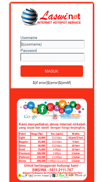 Detail Free Template Login Hotspot Nomer 52