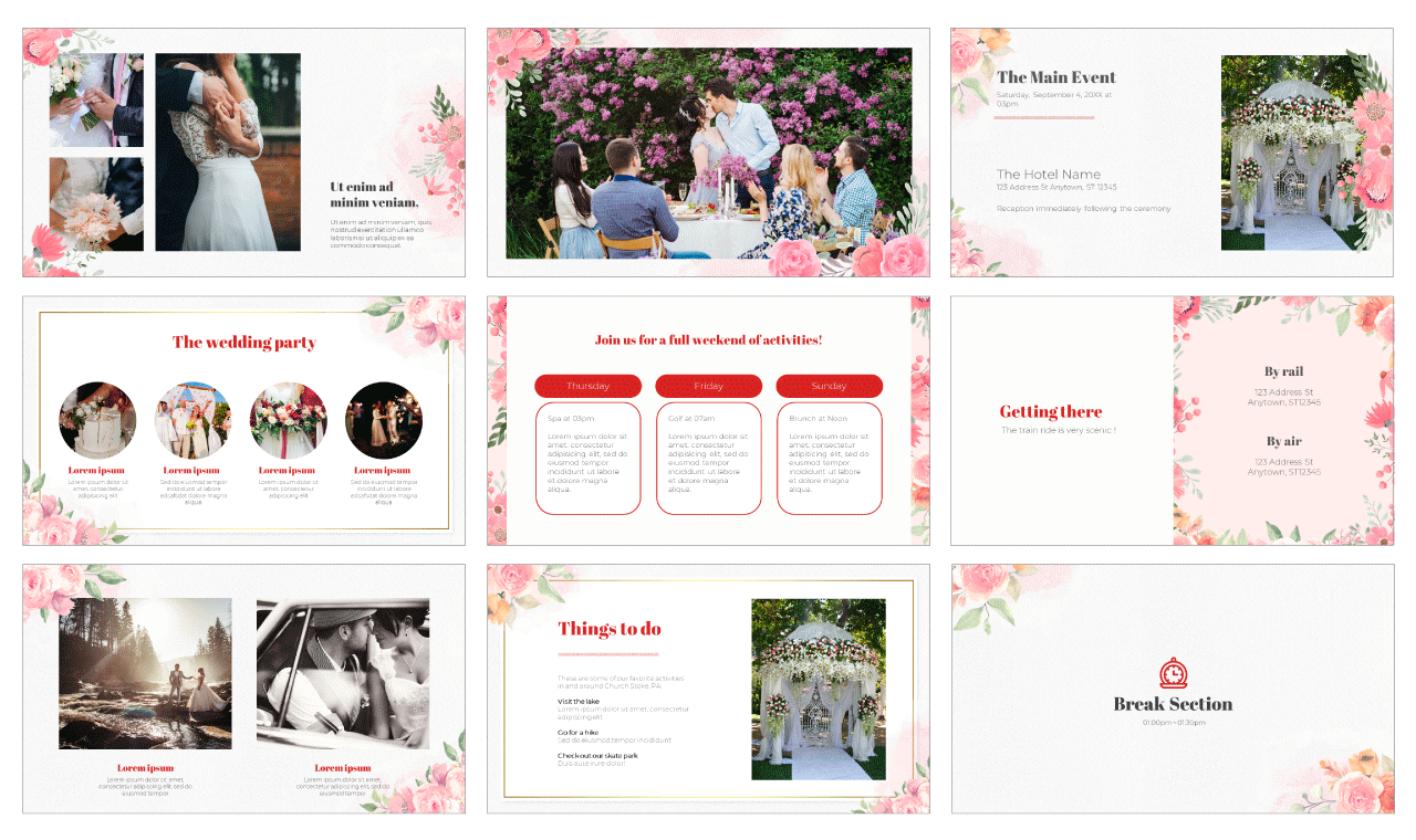 Detail Free Wedding Presentation Template Nomer 37