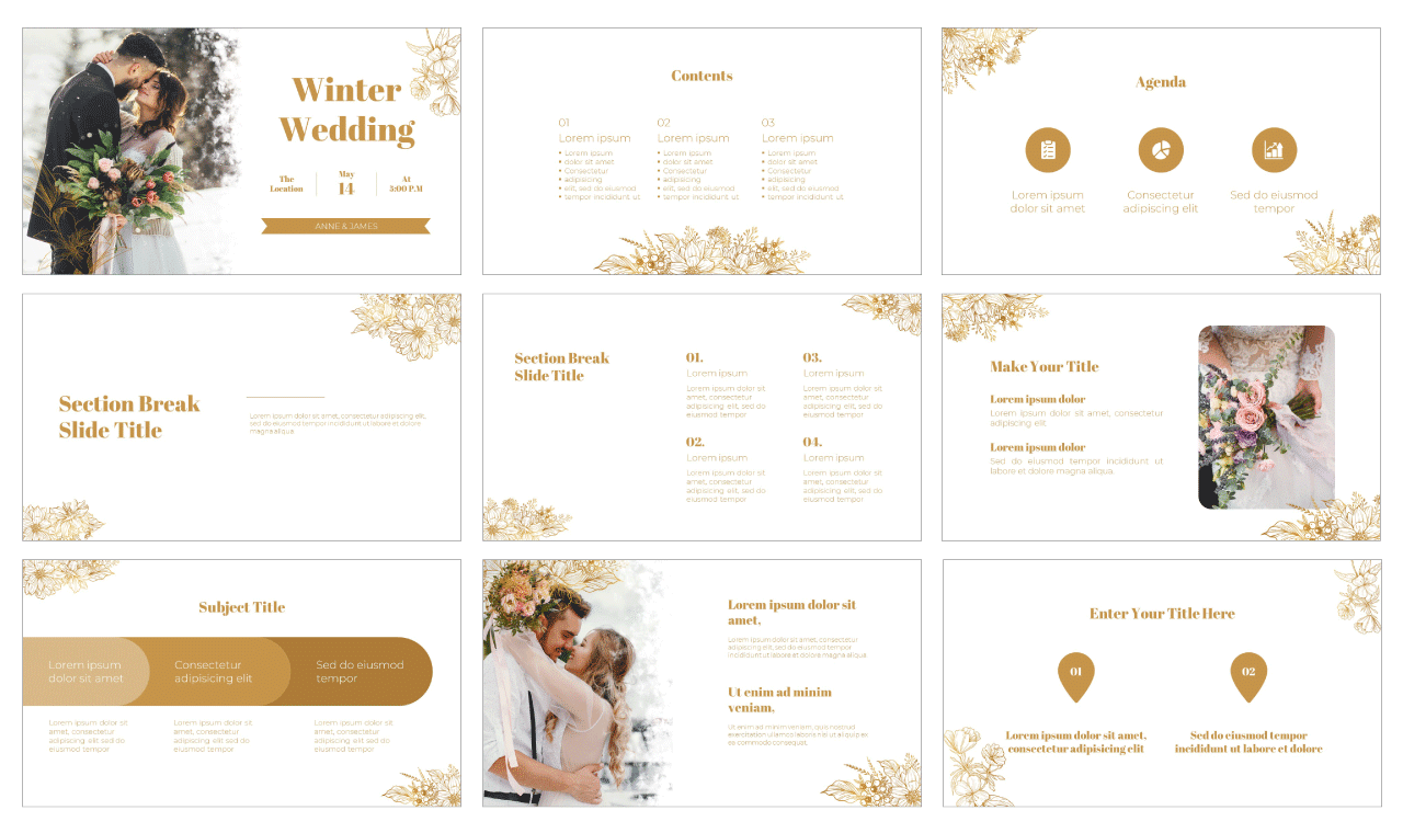 Detail Free Wedding Presentation Template Nomer 9