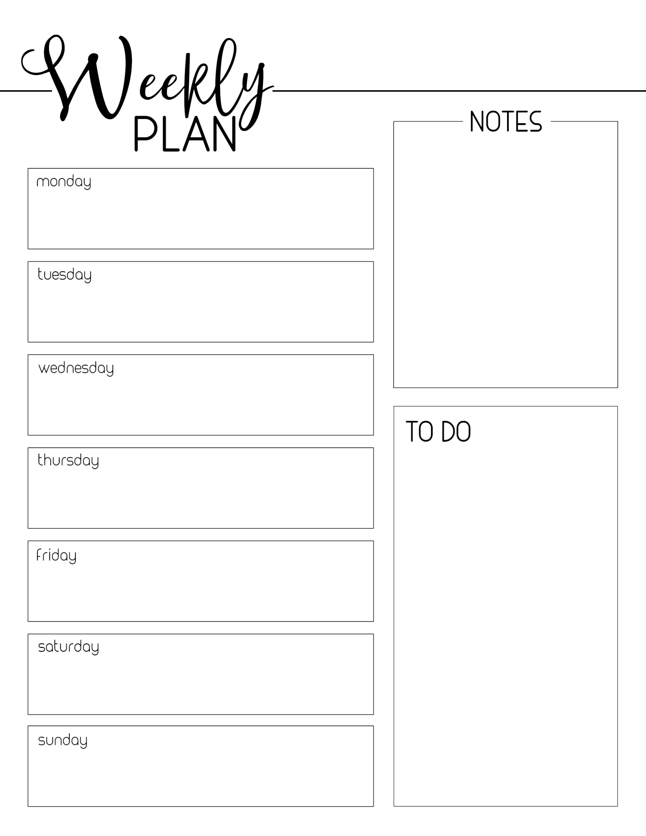 Detail Free Weekly Planner Template Nomer 10