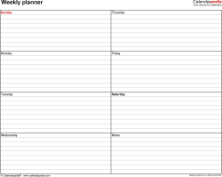 Detail Free Weekly Planner Template Nomer 11