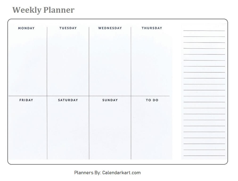 Download Free Weekly Planner Template Nomer 22