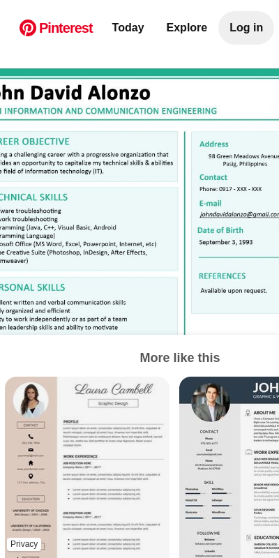 Detail Fresh Graduate Cv Template Nomer 35