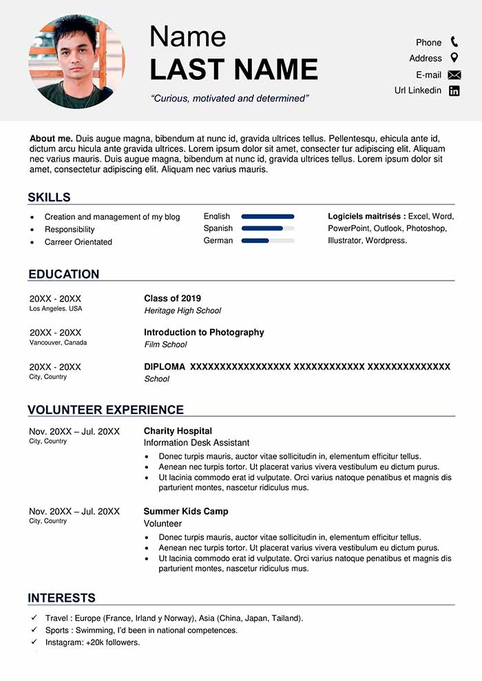 Detail Fresh Graduate Cv Template Nomer 48