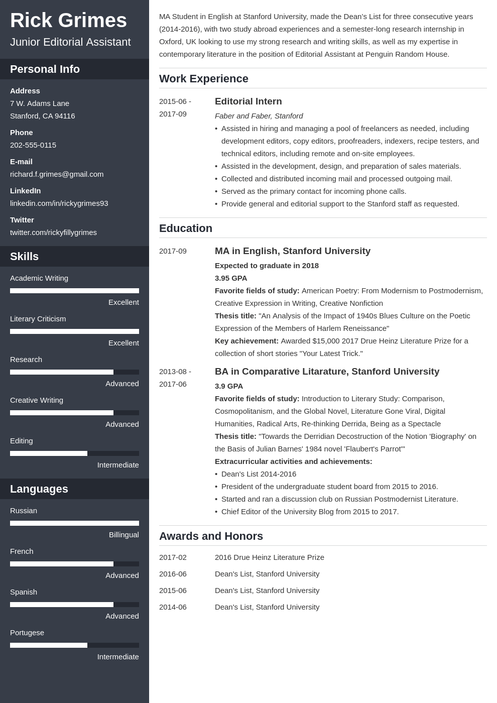 Detail Fresh Graduate Cv Template Nomer 10