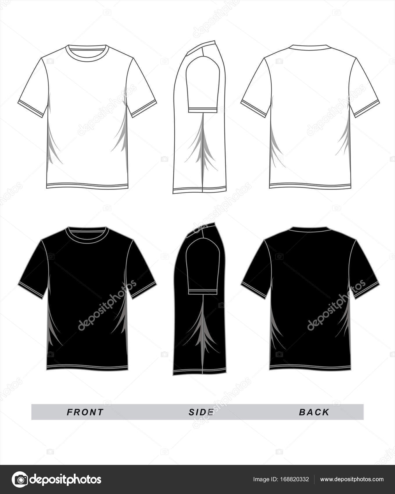 Detail Front And Back T Shirt Template Nomer 48