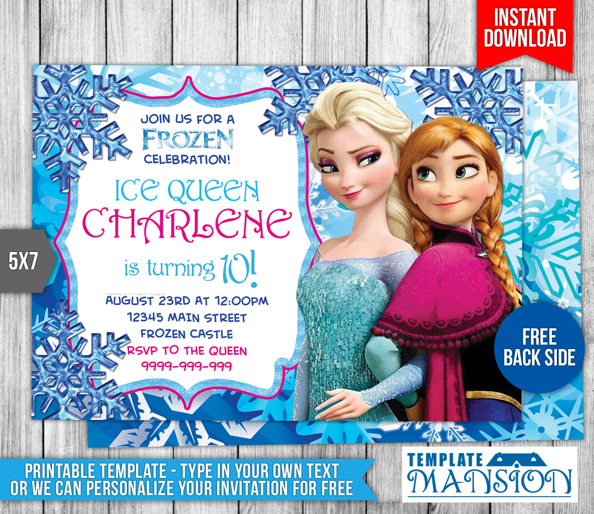 Detail Frozen Psd Template Nomer 15