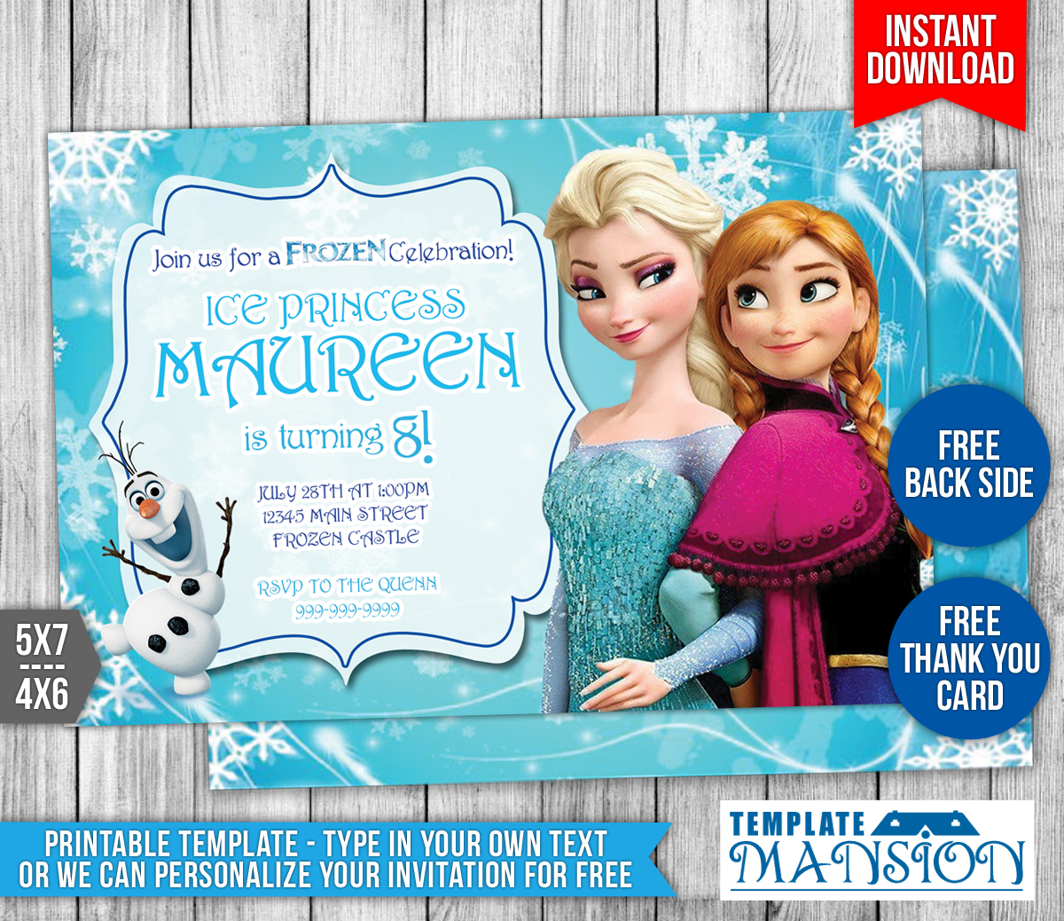 Detail Frozen Psd Template Nomer 10