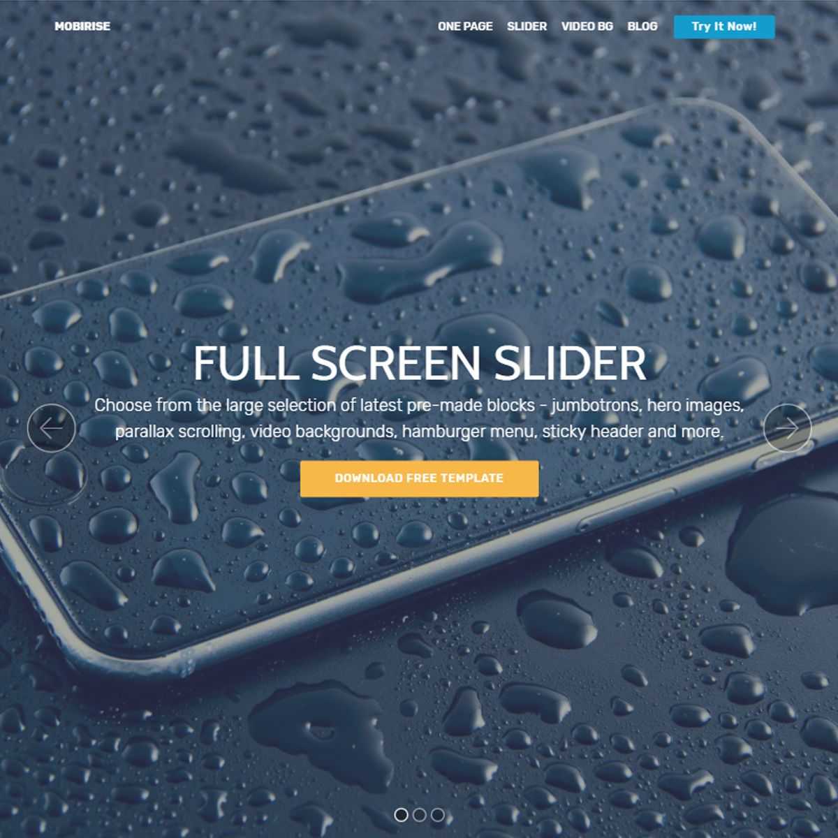 Detail Fullscreen Bootstrap Template Nomer 44