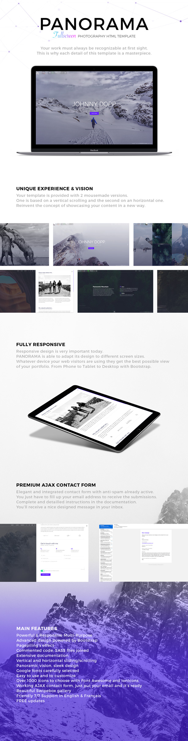 Detail Fullscreen Bootstrap Template Nomer 46