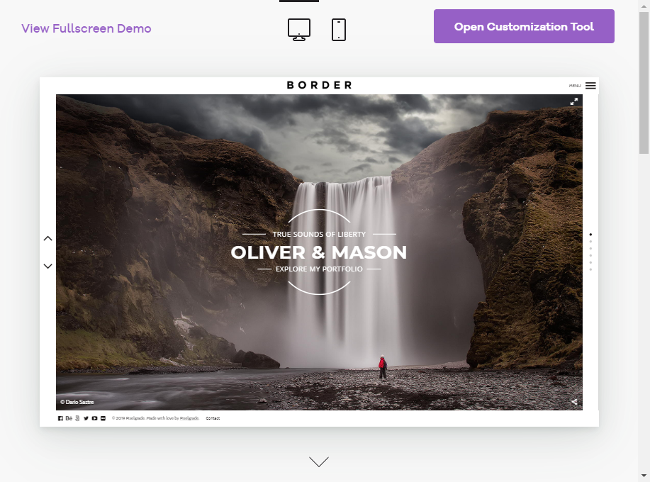 Detail Fullscreen Bootstrap Template Nomer 8