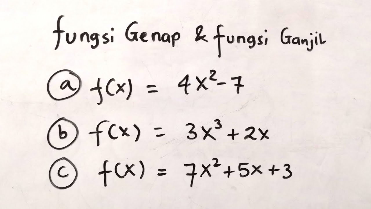 Fungsi Genap Dan Fungsi Ganjil - KibrisPDR