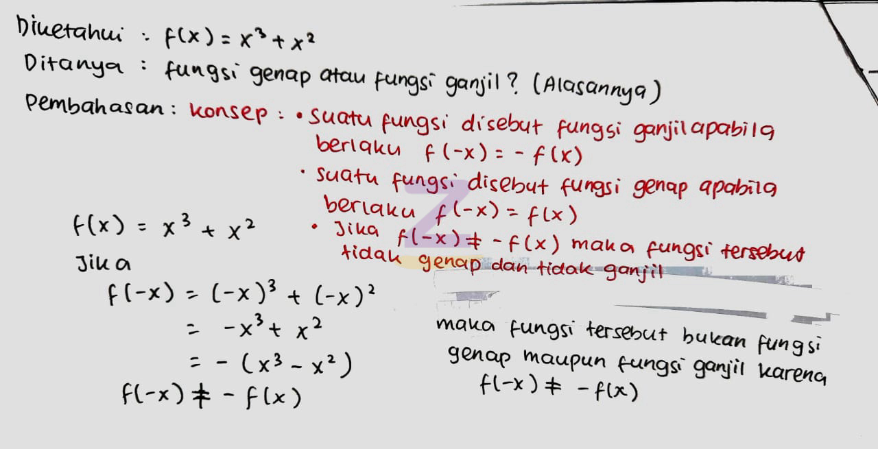 Detail Fungsi Genap Dan Fungsi Ganjil Nomer 26