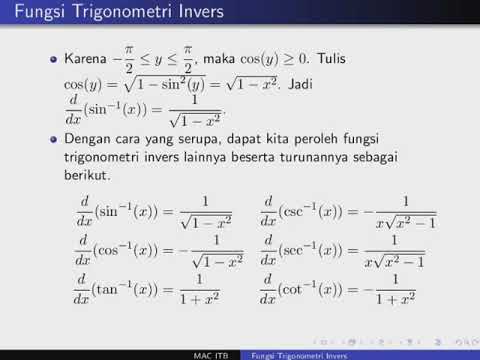Detail Fungsi Invers Trigonometri Nomer 2