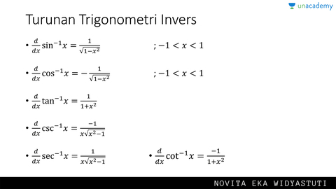 Detail Fungsi Invers Trigonometri Nomer 5