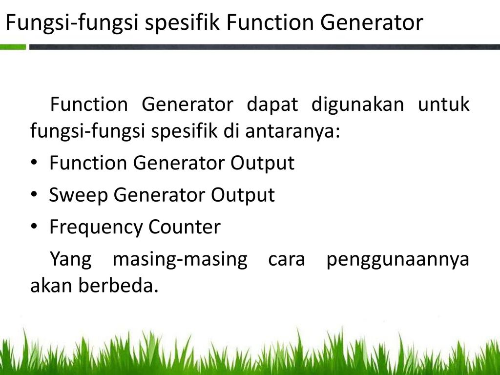 Detail Fungsi Signal Generator Adalah Nomer 23