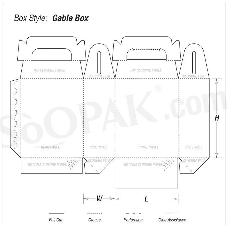 Detail Gable Box Template Nomer 11