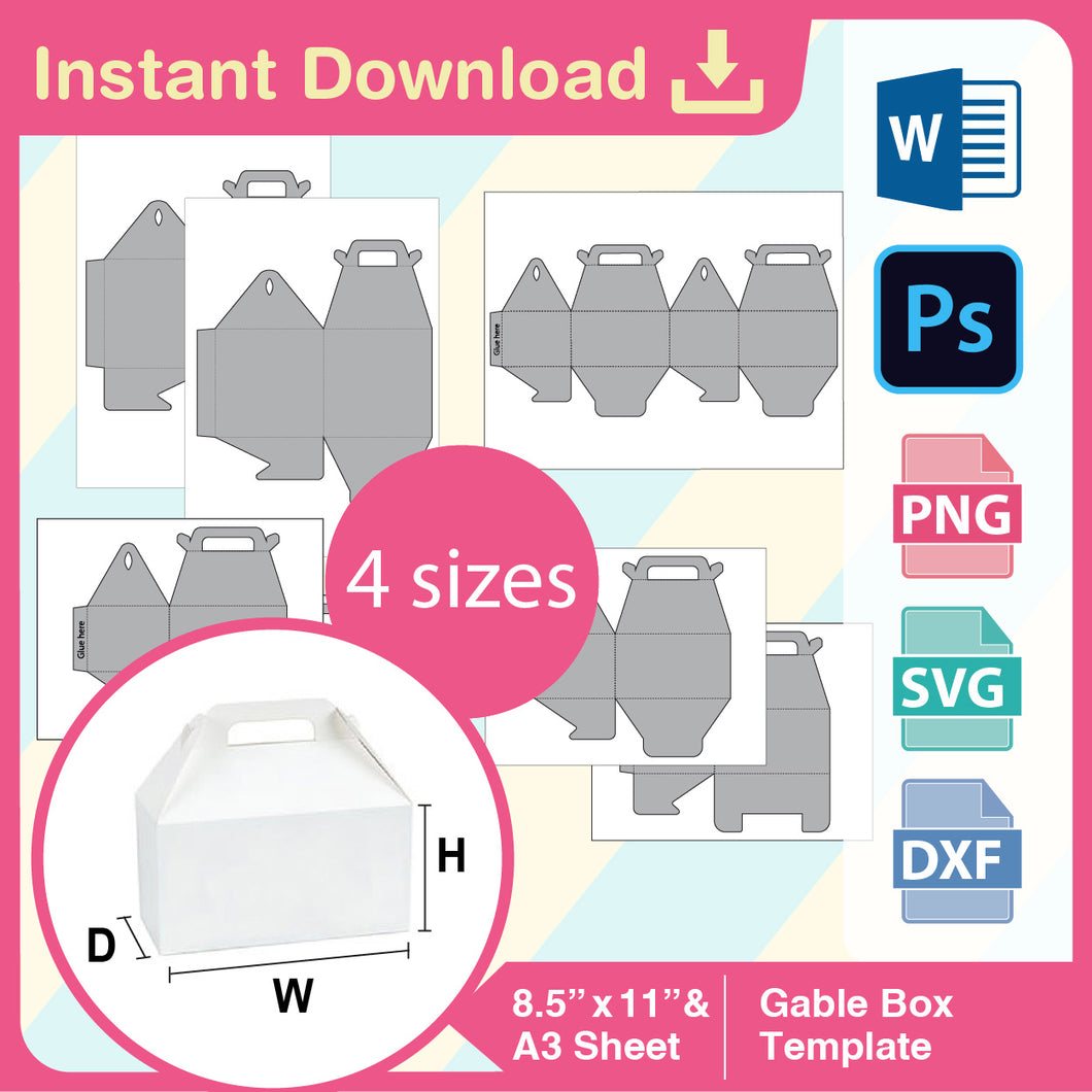 Detail Gable Box Template Nomer 51