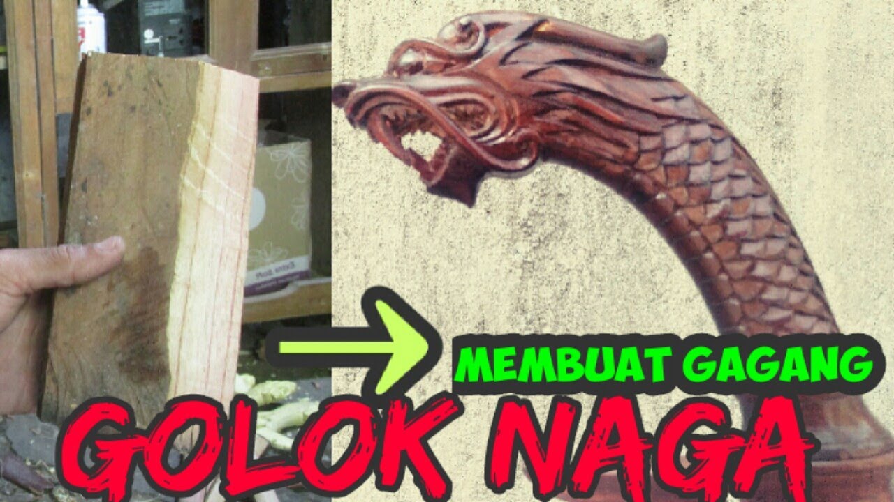 Detail Gagang Golok Kepala Naga Nomer 4