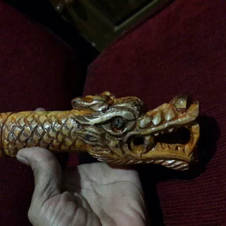 Detail Gagang Golok Kepala Naga Nomer 45