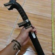 Detail Gagang Golok Kepala Naga Nomer 51