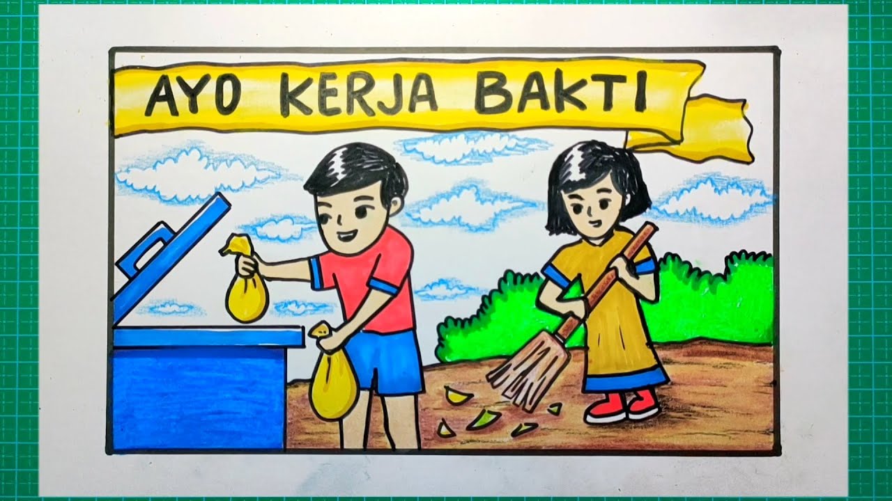 Detail Gambar Anak Melakukan Kerja Bakti Di Sekolah Untuk Pembelajaran Tk Nomer 3