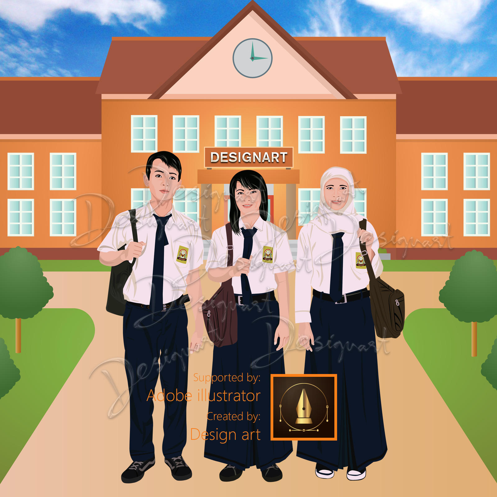 Detail Gambar Anak Smp Vektor Nomer 14